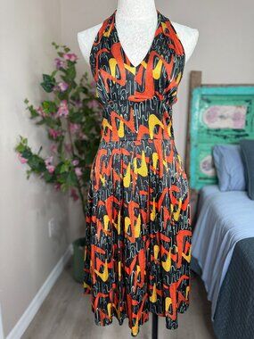 Bettie Page by Tatyana Retro Vintage Style Boomerang Pin-Up Dress - Small